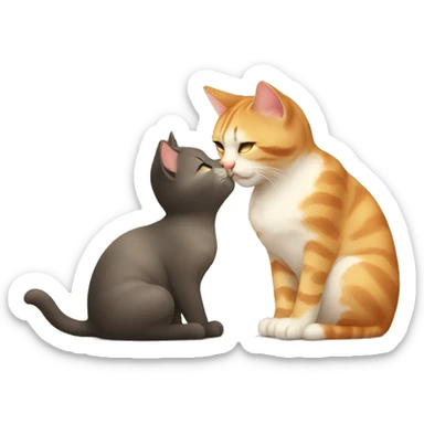 Cat kisses  sticker