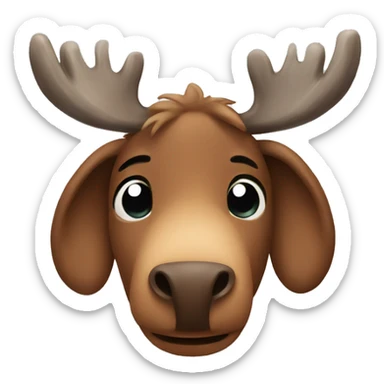 Cute moose  sticker