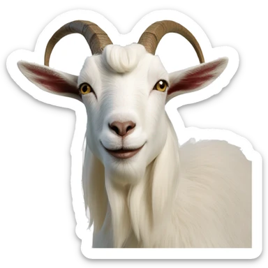 crie uma foto com texto escrit goat com uma coroa encima do texto sticker