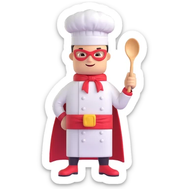 superhero chef  sticker