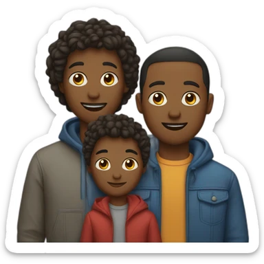 parents and two sons sticker