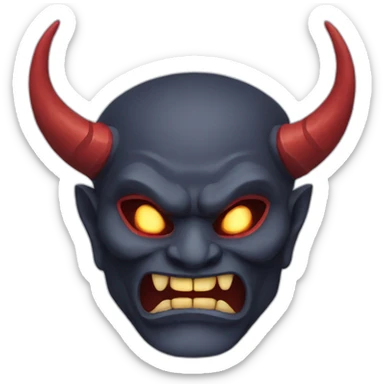 demon oni mask sticker