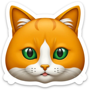 Esmer bir kız ve yeşil gözlü kucağında bir kedi sticker