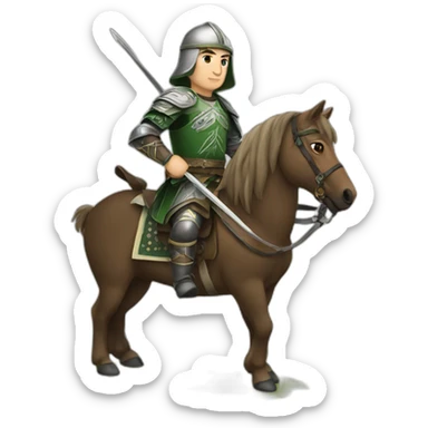 Circassian warrior sticker