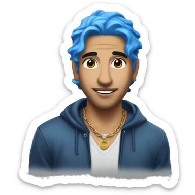 Rauw alejandro Latin Singer with Blue hair trap Rauw Alejandro sticker