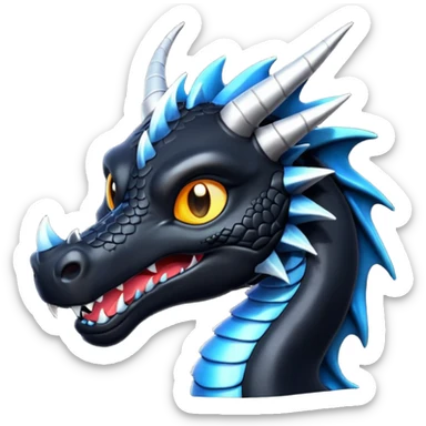 Dragón color negro sticker