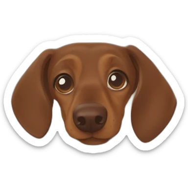 two brown daschund sticker