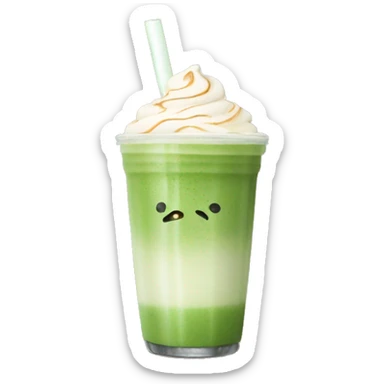 ice matcha latte  sticker