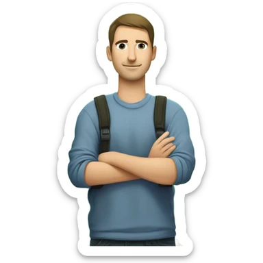 man looks 35 classes short hair, european, tech nerd love pcb designing sticker