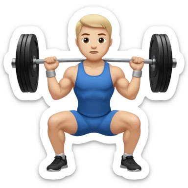 barbell squat sticker