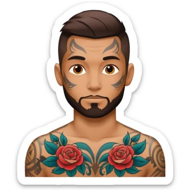 a tatooed man sticker