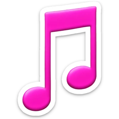 pink music note sticker