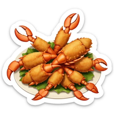 chele di granchio impanate e fritte  sticker
