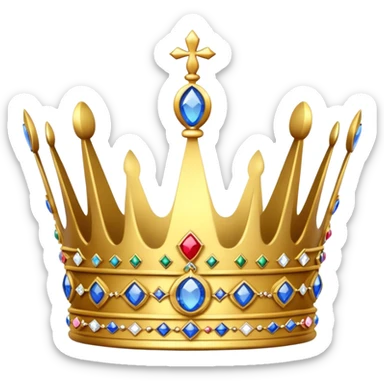 British crown with jewels sticker
