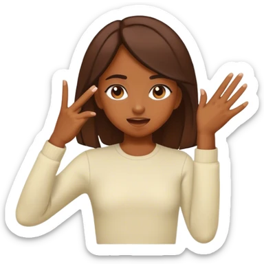 A girl doing a dab sticker