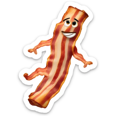 dancing bacon sticker