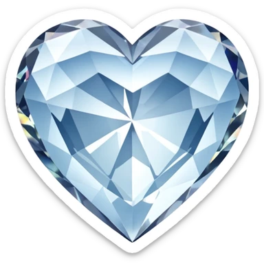 crystal heart sticker