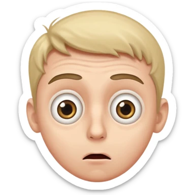 astonished man sticker