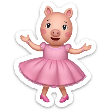 Peppa pig doing the griddy sticker