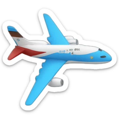 PLANE WITH A ARGENTINIAN FLAG ON BACK sticker
