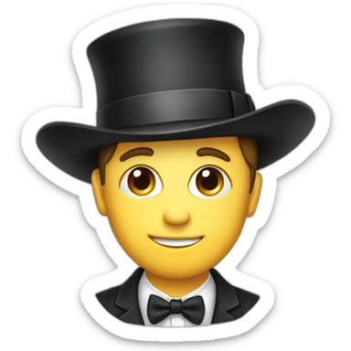 young gentleman with hat and monacle sticker