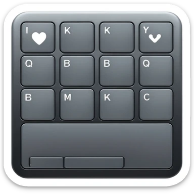 Shadow keyboard sticker