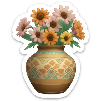 Boho vase sticker