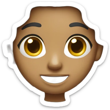 dentist girl with a toothbrush in his hand sticker