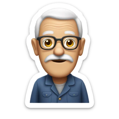 a grandpa squid sticker