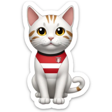 cat with river plate dress sticker