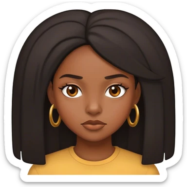 black girl with attitude  sticker