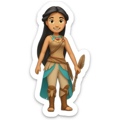 Arrête de jubiler sur le dos de pocahontas sticker