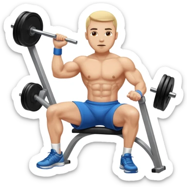 ligth man exercising on the gym sticker