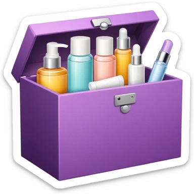 Beauty box with skincare sticker