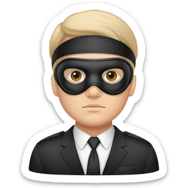 bodyguard wearing eye mask sticker