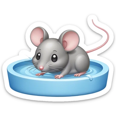Mouse in a pool sticker