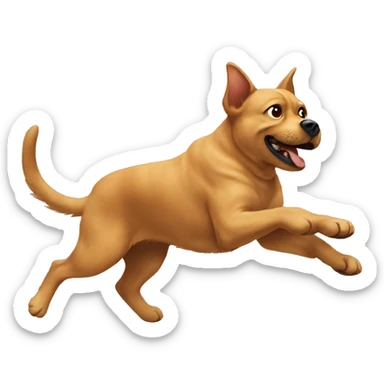 dog chasing cat sticker