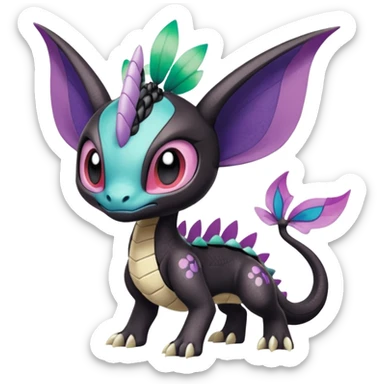 Meloetta-Palkia-Spyro-Toothless-Stitch-Pokémon-Fakémon-creature-hybrid sticker