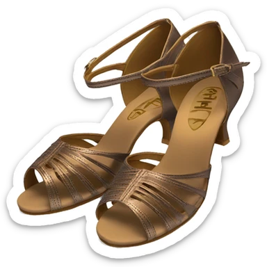 Pair of Latina dance shoes bronze colour  sticker