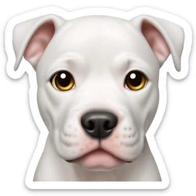 Pitbull puppy white sticker