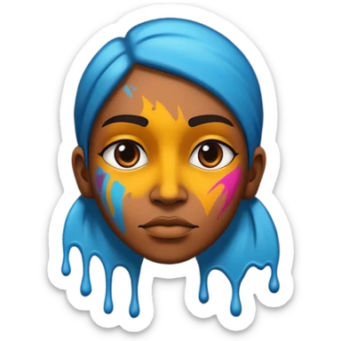 Graffit humani painting top wall sticker