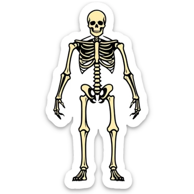 Eren Jeager's Founder Titan form, skeletal giant with exposed spine and ribs sticker