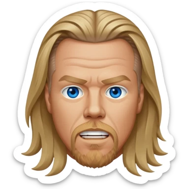 James Hetfield with blue eyes sticker