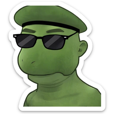 male portrait against grey background sticker