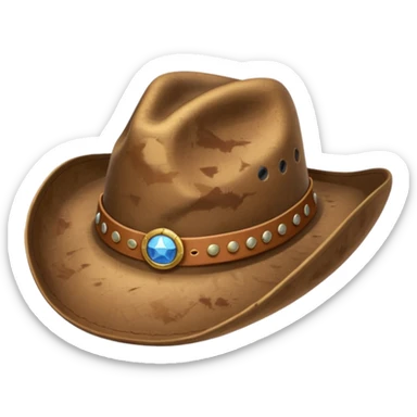cloth cowboy hat, not knitted. sticker