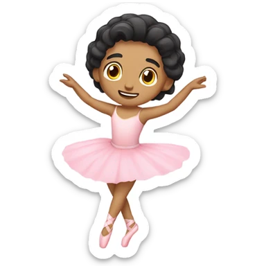 Soft pink ballerina boy mexican dancing sticker