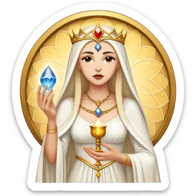 The high priestess tarot card sticker