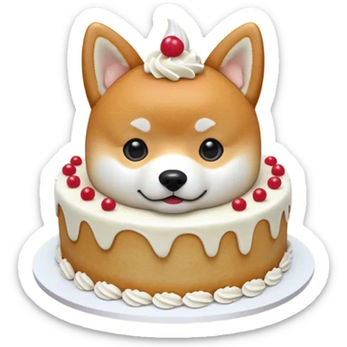 Shiba Jasper cake sticker