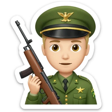 army man firing sticker