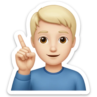 Looking satisfied and putting together your thumb and pointer finger  sticker